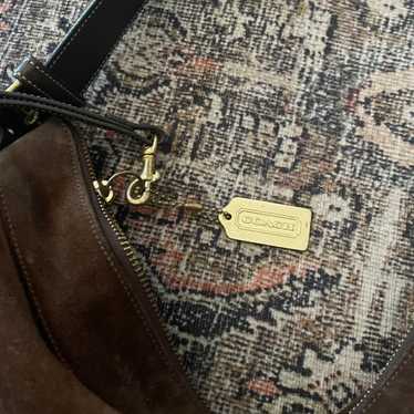 バッグ Old Coach Brown Leather Shoulder Bag Vintage Coach Brown Leather Shoulder Bag Flap Bag Turn Lock