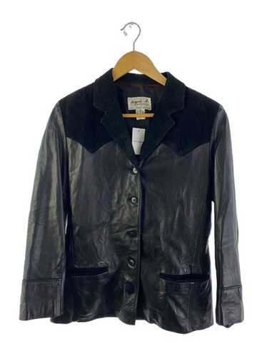 1980s agnès b. Leather jacket DDP] AGNES B. 1980s Leather Jacket Black Women's | eBay