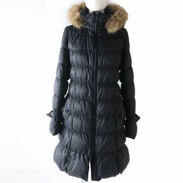 BURBERRY BLUE LABEL ポンチョ ラクーンファー ブラック M BURBERRY BLUE LABEL ポンチョ ラクーンファー ブラック M