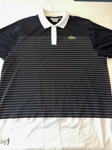 【LACOSTE】 3. POLO SHIRT (size3) RODDICK LACOSTE - Andy Roddick Men's Size 4 (M) Black Stripe Tennis