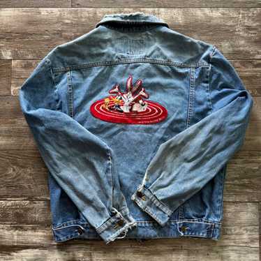 Looney Tunes デニムボンバージャケット Vintage Warner Bros. Looney Tunes Embroidery Denim Jacket WB