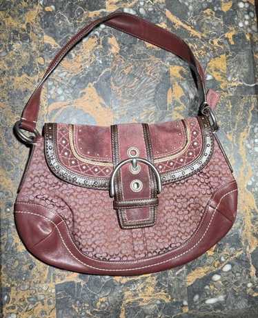 Vintage Coach Suede soho hobo オールドコーチ COACH Vintage Soho Shoulder bag buckle Suede Leather Beige