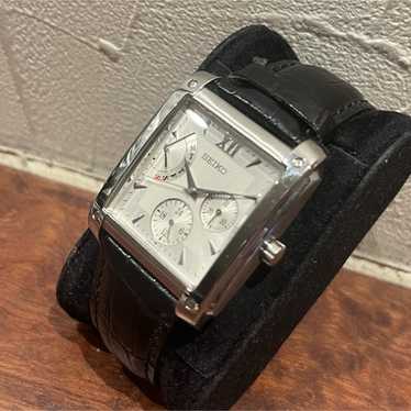 【TM012】SEIKOセイコーレトログラード 5Y66-0AC0 タンク腕時計 TM012】SEIKOセイコーレトログラード 5Y66-0AC0 タンク腕時計