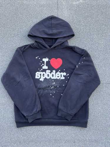 【正規品】 Sp5der I HEART SP5 HOODIE スパイダー S Sp5der I Heart SP5 Hoodie Black - SS24 - US