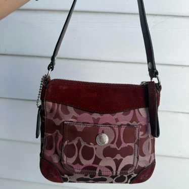 Coach burgundy monogram shoulder - Gem
