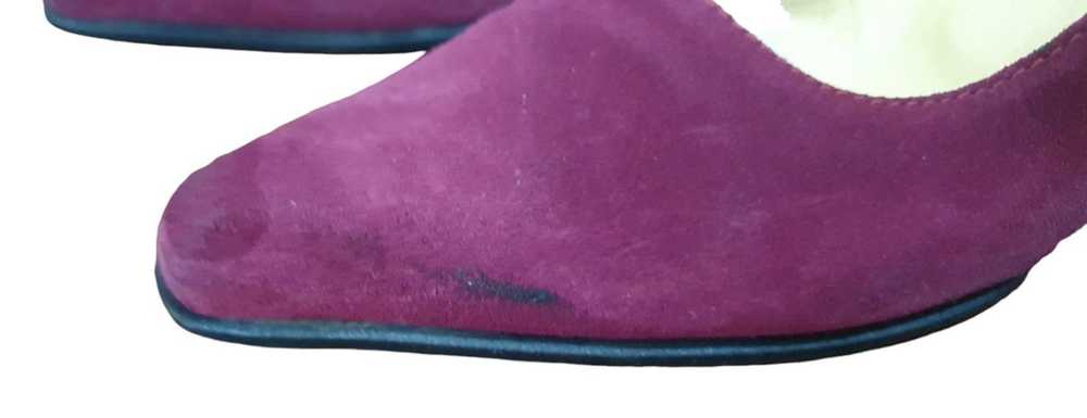 Miu Miu MIU MIU vintage suede wood block heels - … - image 9