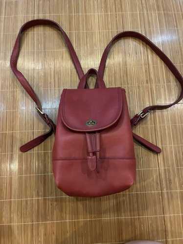 希少 Coach Vintage Backpack Handbag 2way Old Coach Leather 2WAY Mini Backpack Shoulder Bag Red 4152