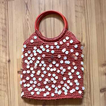 Source Unknown Red Tote With White Accents - image 1