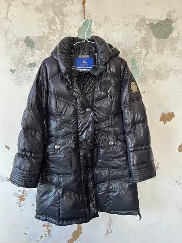 BURBERRY BLUE LABEL ダウンベスト 38 ホワイト バーバリー ブルーレーベル ダウンベスト フード付き 38 内側