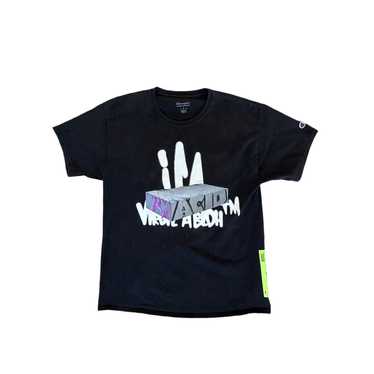Champion Virgil abloh ビックプリント Tシャツ XL 黒 Champion Virgil abloh ビックプリント Tシャツ XL 黒 Champion