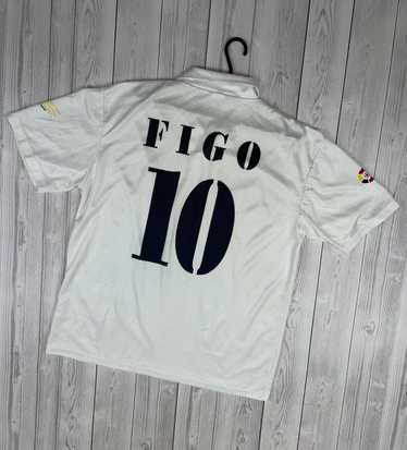 adidas REAL MADRID 「FIGO 10」　M　deadstock FIGO #10 REAL MADRID 1999/2000 L Jersey WHITE H/S Camiseta