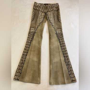 パンツ 00s roberto cavalli coating pants y2k Y2k roberto cavalli pants - Gem