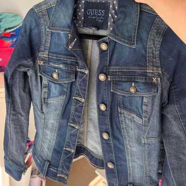 ジャケット・アウター OLD GUESS Half Zip Anorak denime y2k OLD GUESS Half Zip Anorak denime y2k