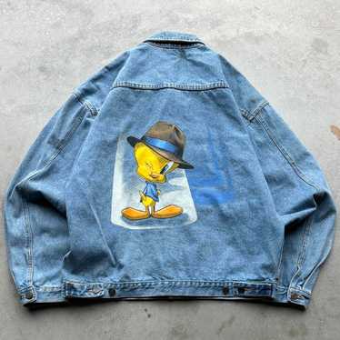 Tweety Bird デニムジャケット 新品タグ付き スパンコールとニコちゃん Tweety Bird デニムジャケット 新品タグ付き スパンコールとニコ