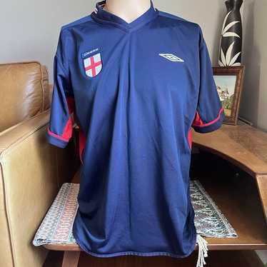 umbro England soccer uniform tee 在原みゆ紀 ENGLAND 1999 2000 2001 AWAY FOOTBALL SHIRT SOCCER JERSEY
