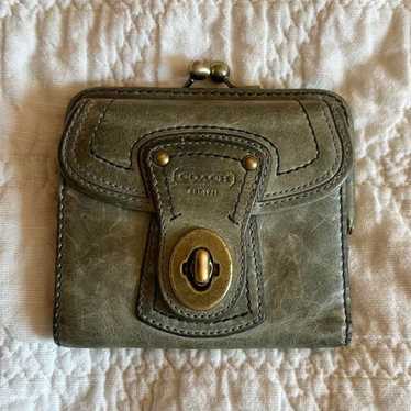 小物 Vintage Coach Legacy Long Wallet Y2K VINTAGE Coach BLACK LEATHER WALLET (90s/Y2K) Gold Tone
