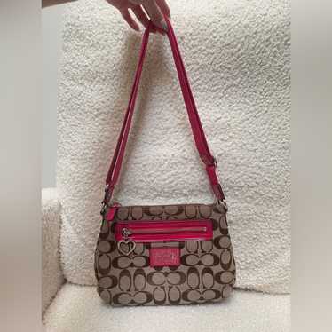 バッグ Coach Signature daisy bag 2way pink Coach daisy signature pink - Gem
