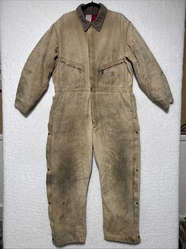 【USA-vintage】carhartt cover-all 80s 90s Mens Vintage 80s/90s Carhartt Quilted Insulated Overall Bibs