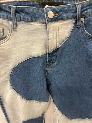 Stacked white guapi jeans - Gem