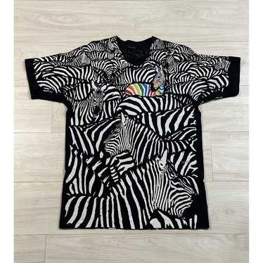 Aop Zebra Liquid Blue T-Shirt - Gem
