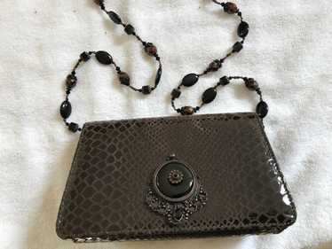 Todd Anthony パーティーバッグ Vintage Todd Anthony Black Satin Multi Round Pear Rhinestone