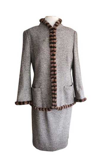 ESCADA フード付きジャケット 36 クリーム パフェクトフーデッドジャケット(XXS Dark Stone Black