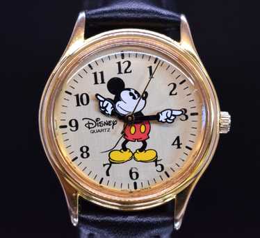 Time Works Vintage Disney Watch with Gold Band & Mick… - Gem