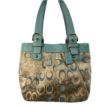 バッグ Coach Soho Optic Signature Hand Bag COACH Soho Signature Twill OPTIC ART Flap Multi Shoulder