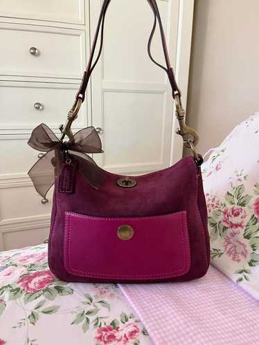 Purple suede coach shoulder - Gem