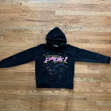 sp5der 黒パーカー値下げ中 Sp5der P*NK Hoodie Black 🕷️ - Very nice puff print on