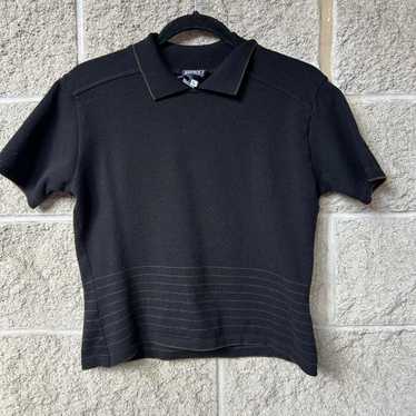 versace archive polo shirt ベルサーチ SOLD}VERSACE ヴェルサーチ ロゴ クチュール ポロ シャツ{-BCS