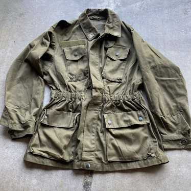 50～60s italian army morter circle jacket 60's] Italian Army Motorcycle Leather Jacket