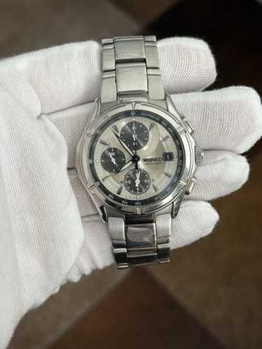 美品 腕時計 Seiko Wired beam panda Seiko WIRED x BEAMS Solidity Watch silver digital W865