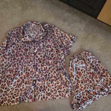 Source Unknown Leopard Print Pajama Set - image 1