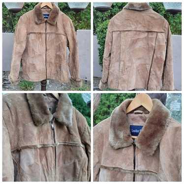 Patchwork leather char suede jacket - Gem