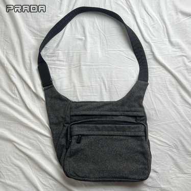 バッグ 99aw ARCHIVE PRADA Shoulder Bag Gray Prada Archive 1999 Wool Knit Shoulder Bag | eBay