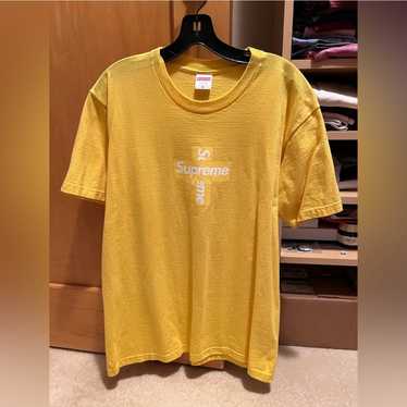 SUPREME イエロー ロゴ Tee Mサイズ Supreme Cross Box Logo Tee 
