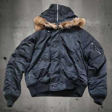 ジャケット・アウター ALPHA type N-2B N2B flight bomber jacket Alpha Industries Men's N-2B Short Waist Parka (XS, Black) at