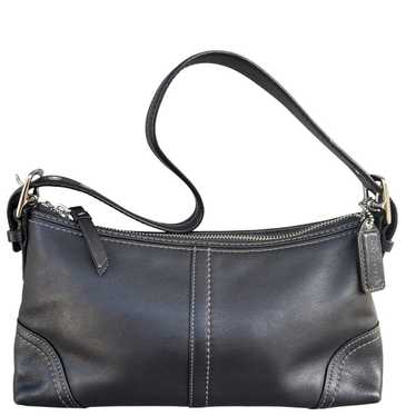 バッグ COACH Y2K Black Leather Baguette Bag Vintage Coach Y2K LEATHERWARE EST 1941 Handbag Baguette
