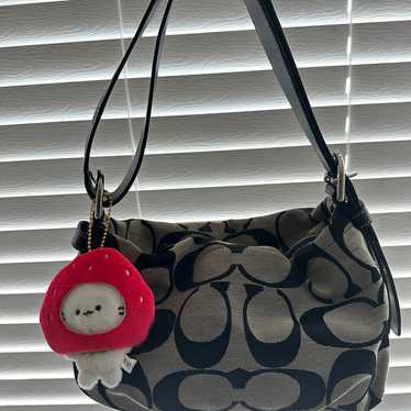 バッグ Coach East West Duffle Leather Shoulder Coach East West Leather Duffel Shoulder Bag F15065 in Very