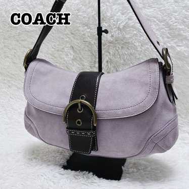 バッグ Coach suede soho purple Hand Bag Coach soho purple suede - Gem
