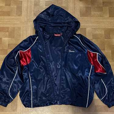 Supreme Leather Track Jacket (Navy) M Supreme x Umbro