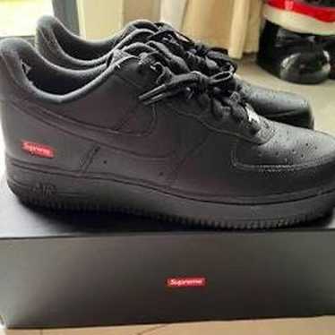 supreme AF1 黒 Supreme X Air Force 1 Mid 'Box Logo Triple Black' - Nike