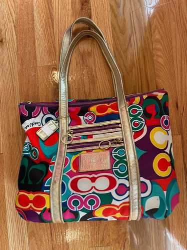 Multi-colored coach tote - Gem