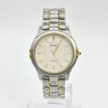 腕時計　SEIKO　DOLCE　8J41-6160 Seiko Dolce Watch Men 34mm White Dial Silver Tone 8j41-6160