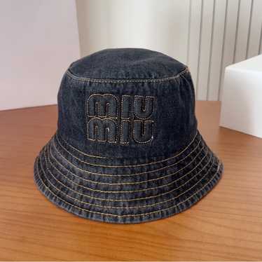 MIU MIU ダークデニム バケットハット MIU MIU/ミュウミュウ通販 | デニム バケットハット【送料無料