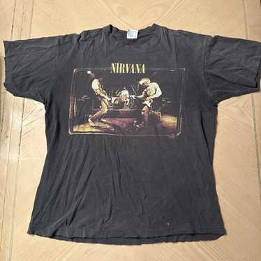NIRVANA ブラック Tシャツ 1996年ライブ NIRVANA ブラック Tシャツ 1996年ライブ NIRVANA ブラック T