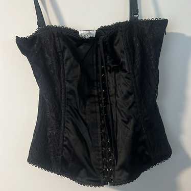 vintage italy製 Dolce&Gabbana lace up DOLCE&GABBANA Vintage Ltd Edition Black Lace Stretch Corset