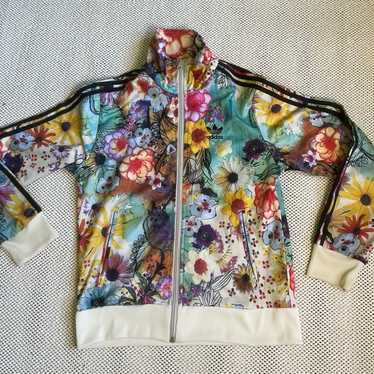トップス adidas archive flower track jacket Adidas Originals RARE DISCONTINUED Firebird Floral Burst Zip