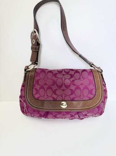 バッグ COACH f17062 hand bag Signature flap y2k COACH Signature Soho Shoulder Bag Canvas with Flap Bag